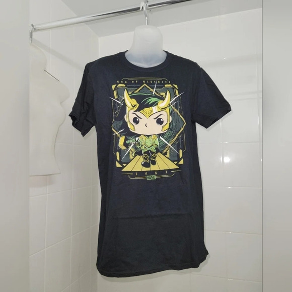 Loki God of Mischief POP T-Shirt Medium - Picture 2 of 6